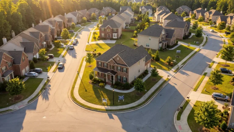 Nearly completed new construction community with a few remaining spec homes and reduced inventory signage